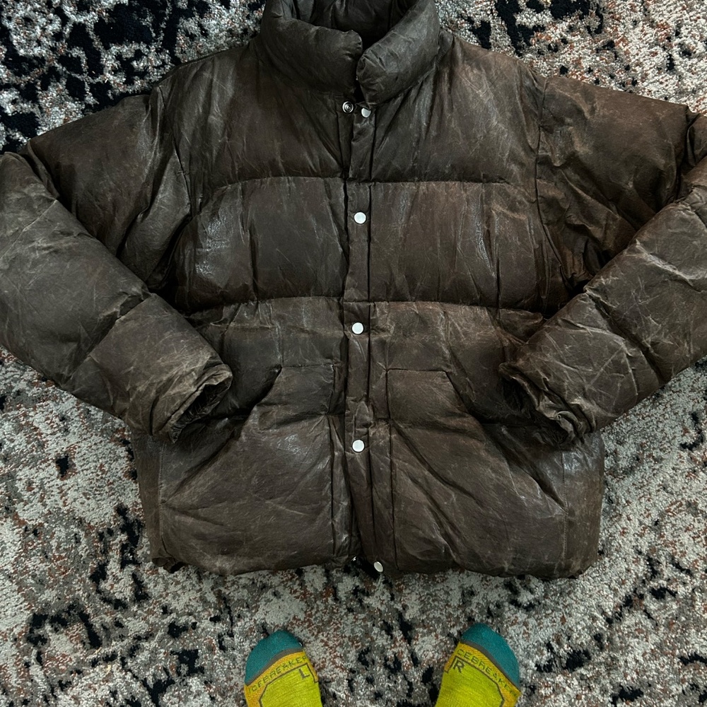Olderbrother Waxed Puff Jacket, M